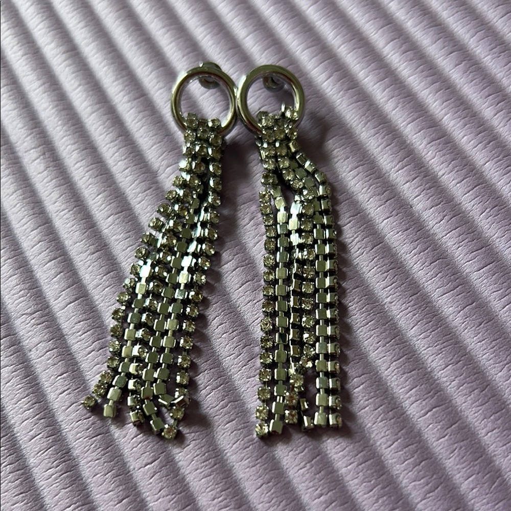 Forever 21 Silver sparkly earrings